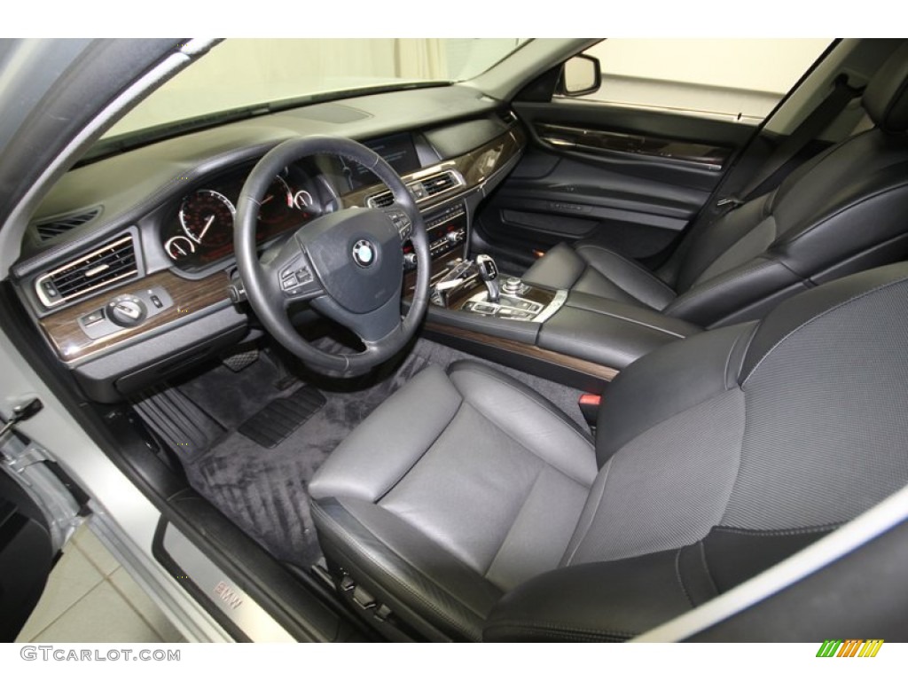 Black Nappa Leather Interior 2010 BMW 7 Series 750Li Sedan Photo #77678256
