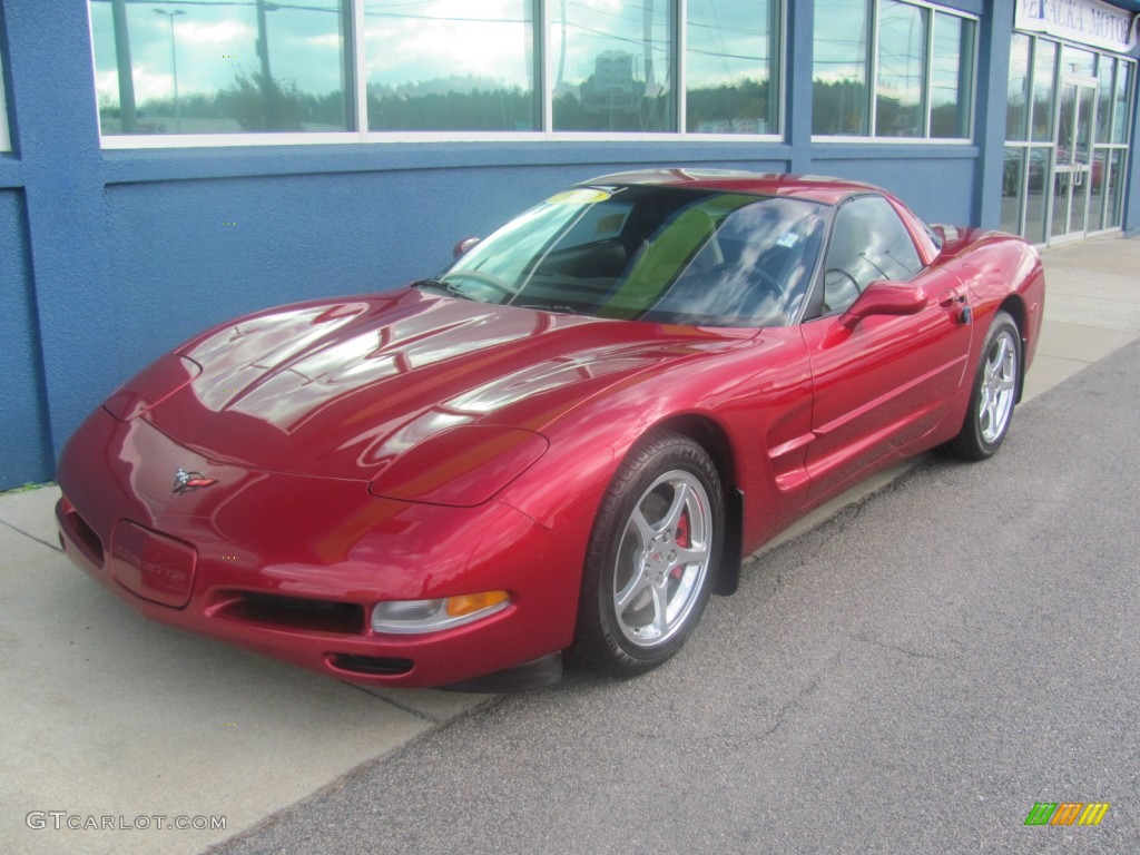 2000 Corvette Coupe - Magnetic Red Metallic / Light Oak photo #1
