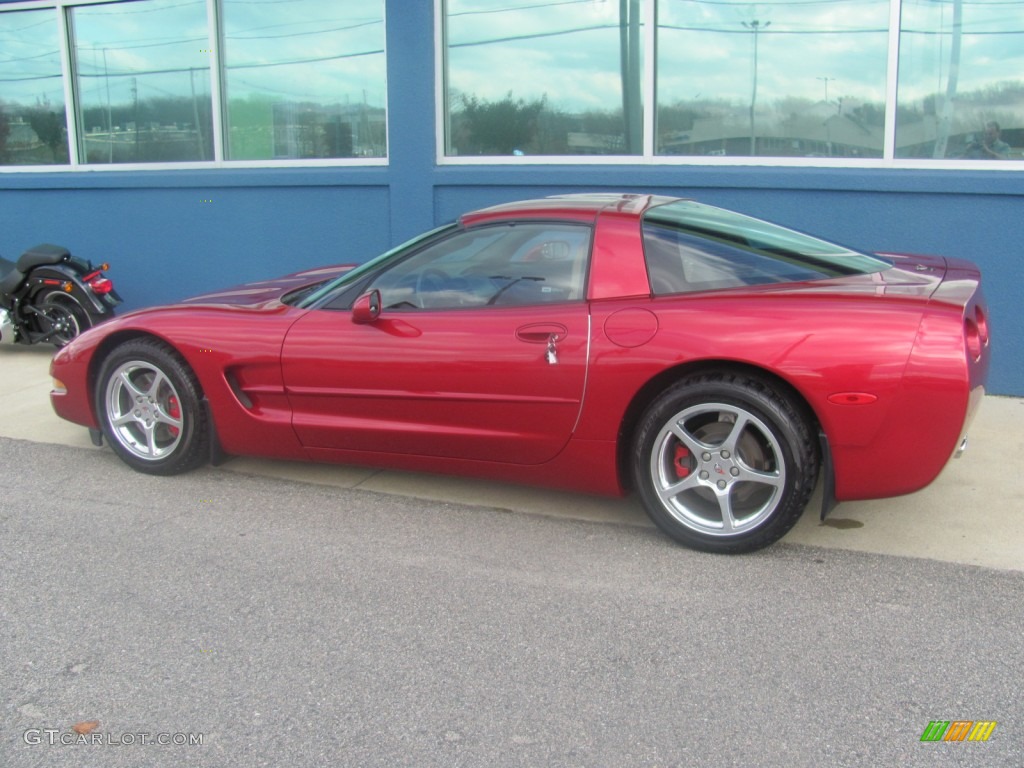 2000 Corvette Coupe - Magnetic Red Metallic / Light Oak photo #4