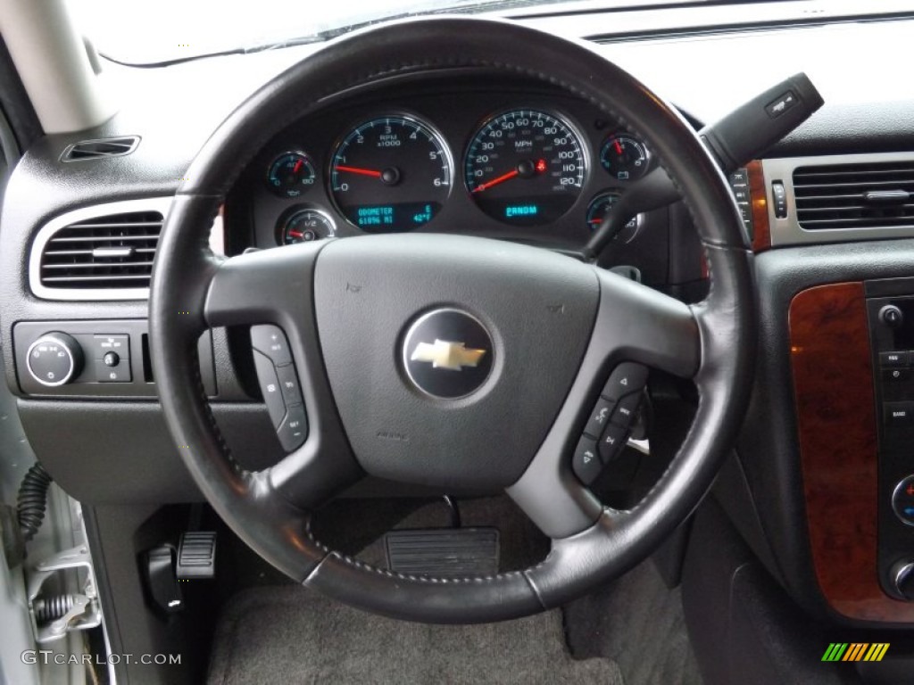 2010 Chevrolet Tahoe LT Ebony Steering Wheel Photo #77679012