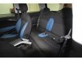 2009 Mini Cooper Black/Pacific Blue Interior Rear Seat Photo