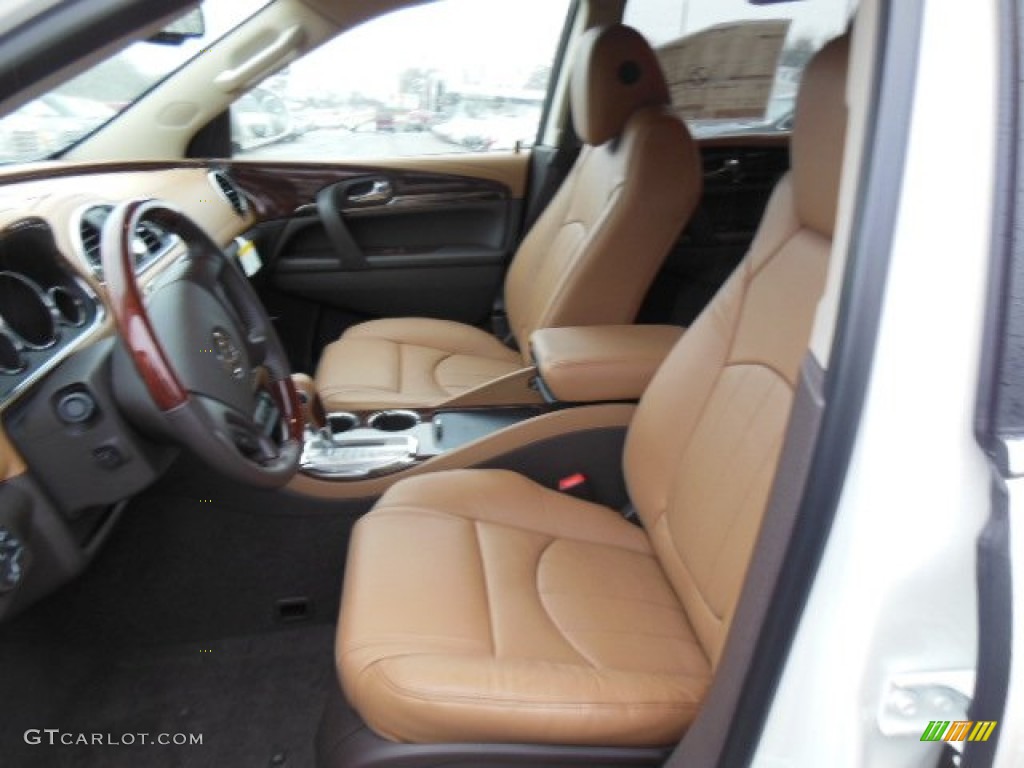 Choccachino Leather Interior 2013 Buick Enclave Premium AWD Photo #77679581