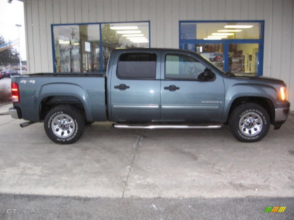 2009 Sierra 1500 SL Crew Cab 4x4 - Stealth Gray Metallic / Dark Titanium photo #1