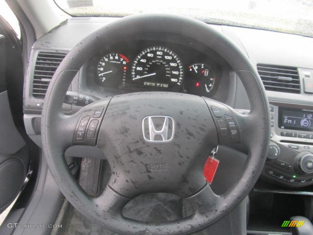 2007 Honda Accord SE Sedan Gray Steering Wheel Photo #77682101