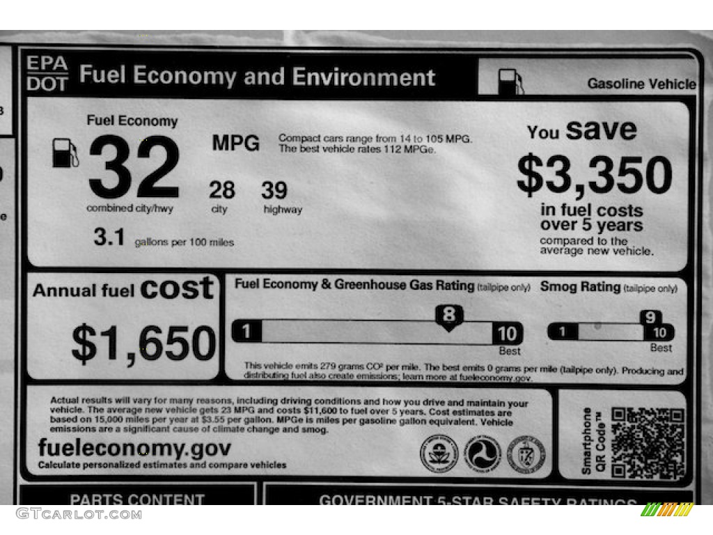 2013 Honda Civic EX Sedan Window Sticker Photo #77682376