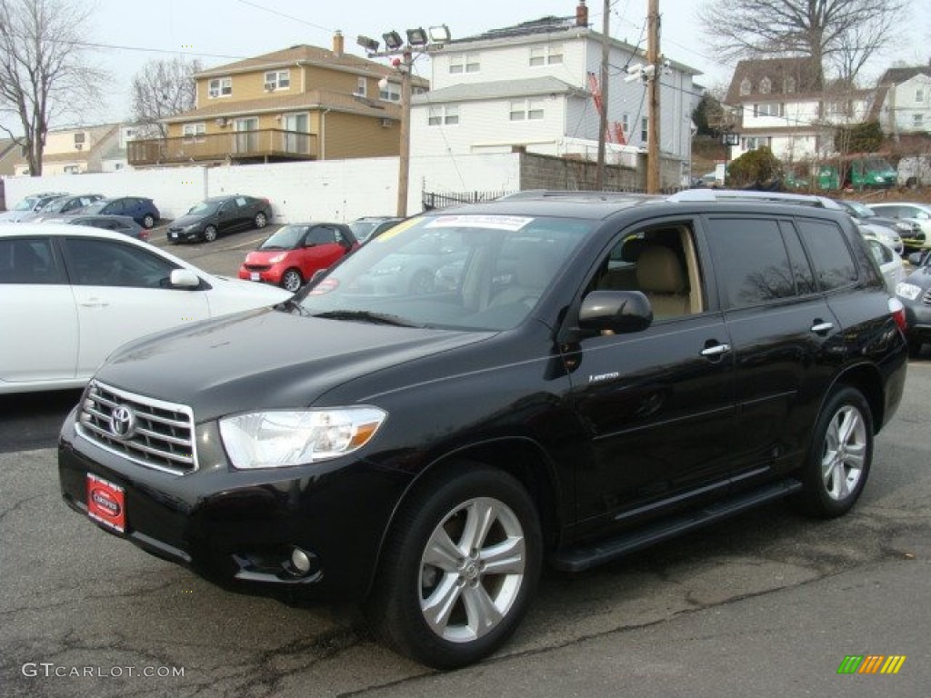 2010 Highlander Limited 4WD - Black / Sand Beige photo #3