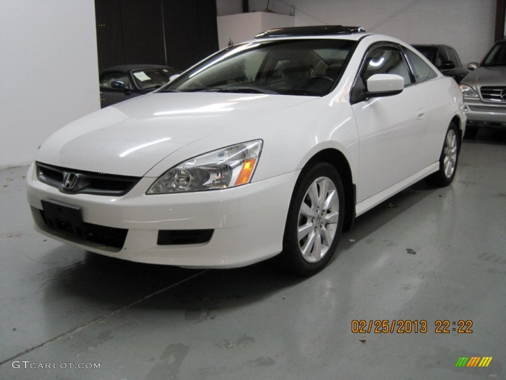 Taffeta White 2007 Honda Accord EX V6 Coupe Exterior Photo #77682821