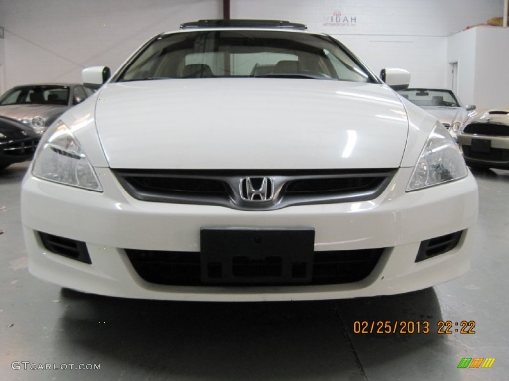 2007 Accord EX V6 Coupe - Taffeta White / Ivory photo #3