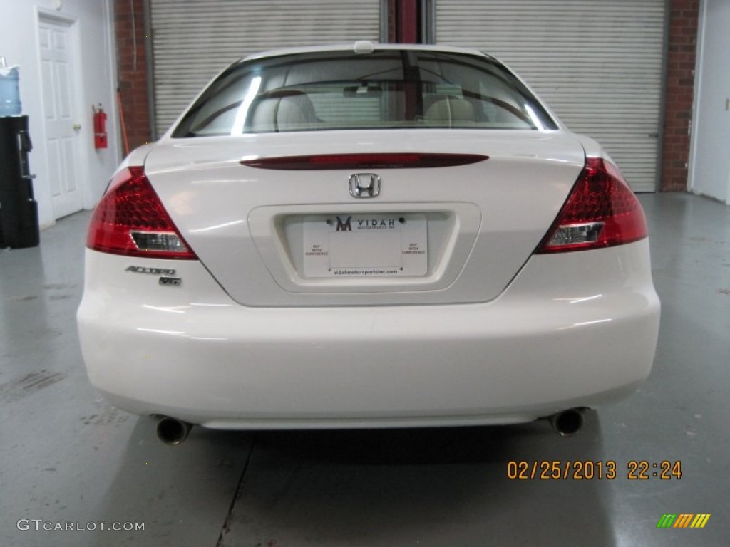 2007 Accord EX V6 Coupe - Taffeta White / Ivory photo #6
