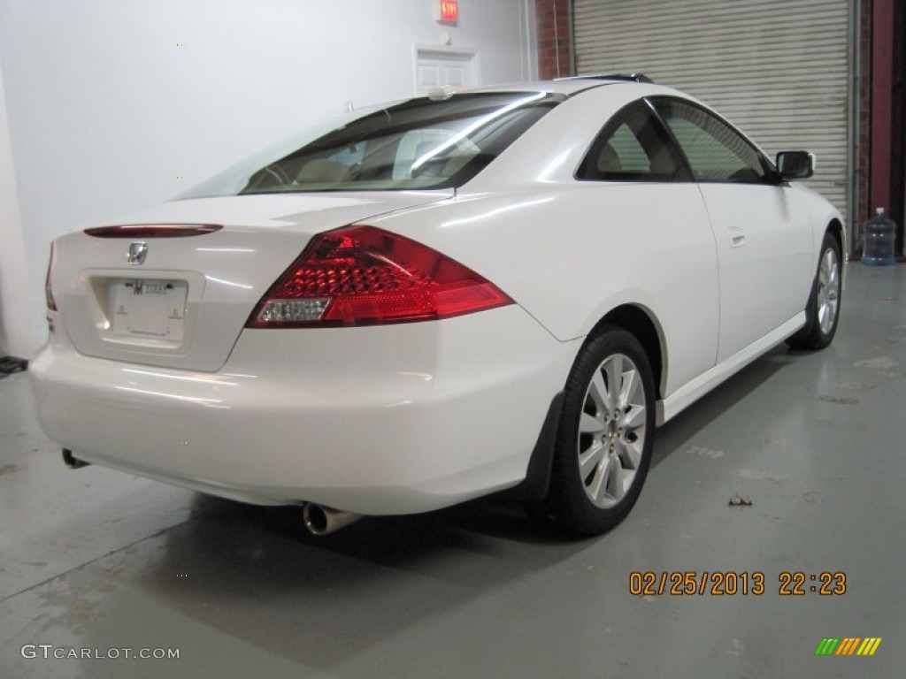 2007 Accord EX V6 Coupe - Taffeta White / Ivory photo #15