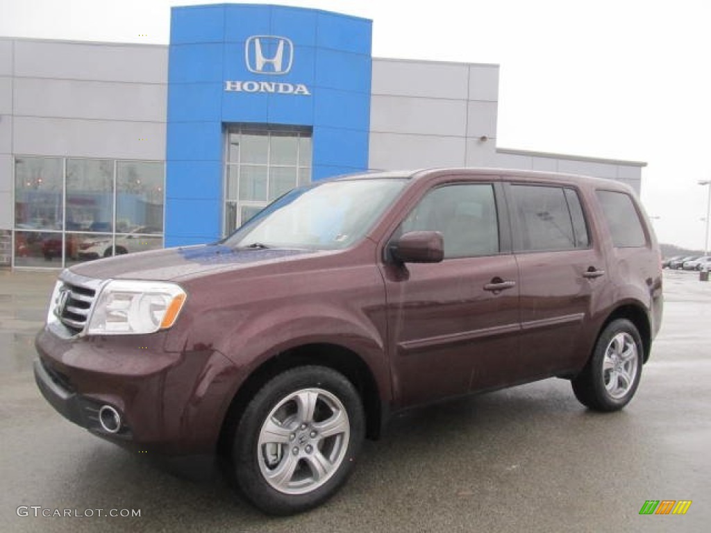 2013 Pilot EX-L 4WD - Dark Cherry Pearl / Beige photo #1