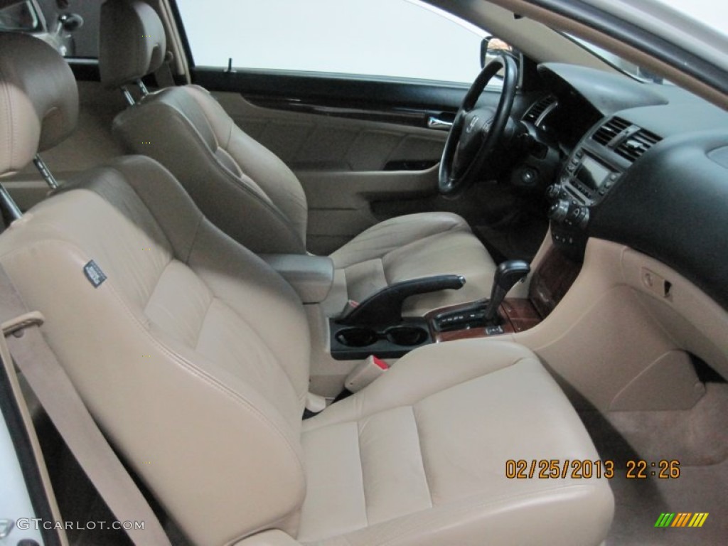 2007 Accord EX V6 Coupe - Taffeta White / Ivory photo #34