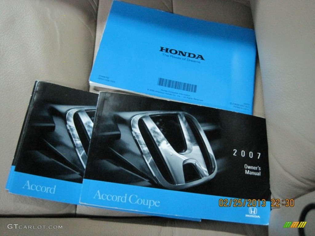 2007 Honda Accord EX V6 Coupe Books/Manuals Photo #77683738