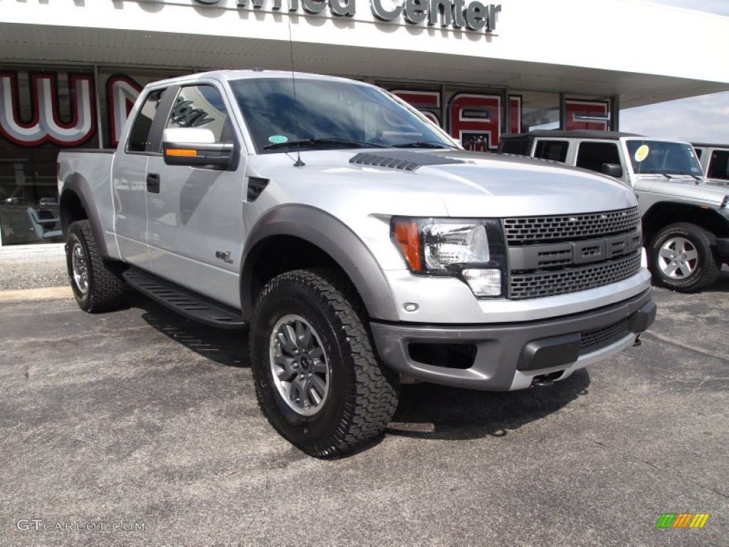 2011 F150 SVT Raptor SuperCab 4x4 - Ingot Silver Metallic / Raptor Black photo #4