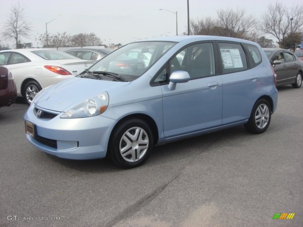 2008 Fit Hatchback - Tidewater Blue Metallic / Black/Grey photo #2