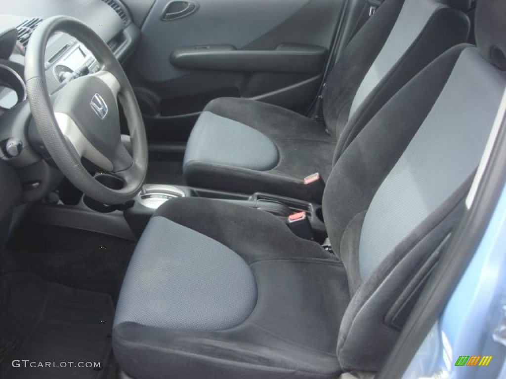 Black/Grey Interior 2008 Honda Fit Hatchback Photo #77685651