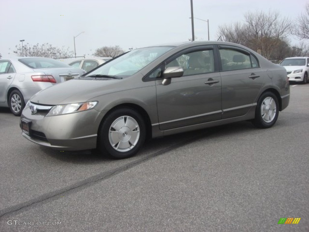 Borrego Beige Metallic 2008 Honda Civic Hybrid Sedan Exterior Photo #77686017