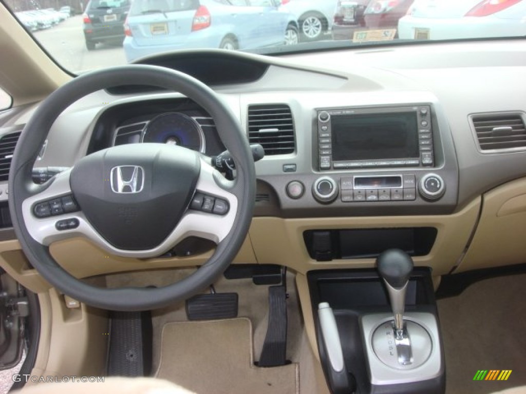 2008 Honda Civic Hybrid Sedan Ivory Dashboard Photo #77686271