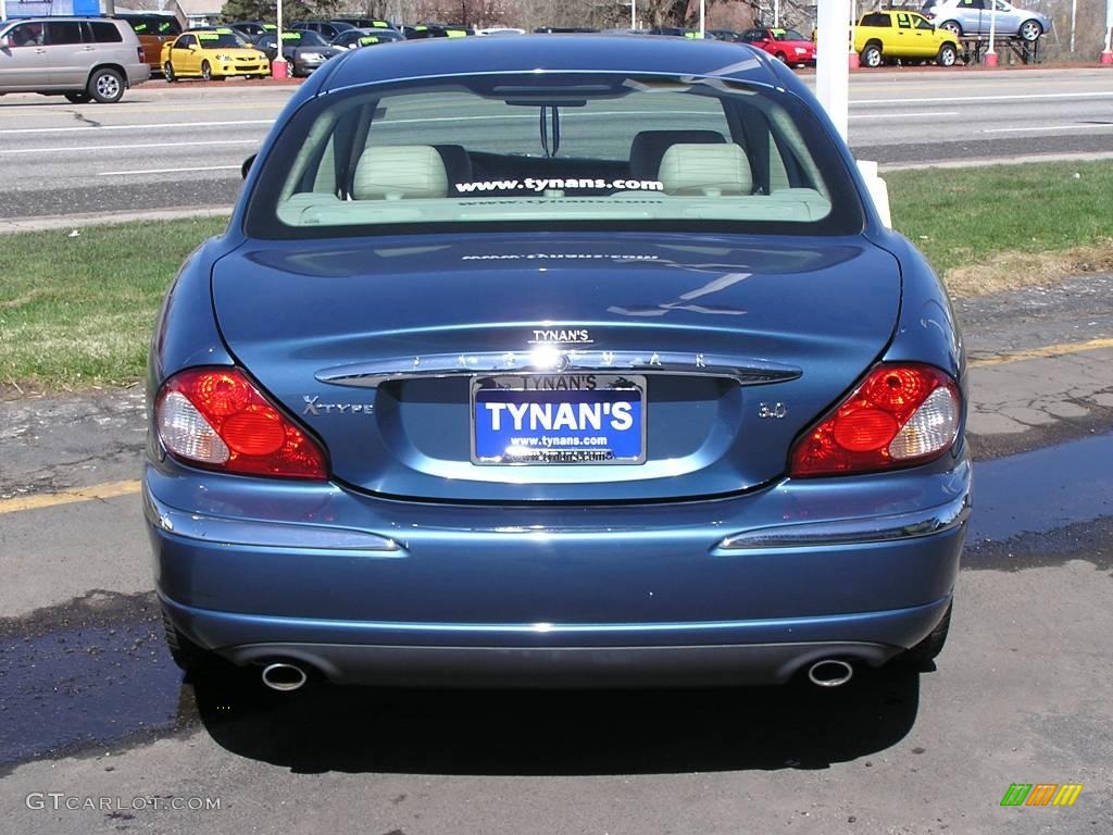 2002 X-Type 3.0 - Adriatic Blue Metallic / Ivory photo #3