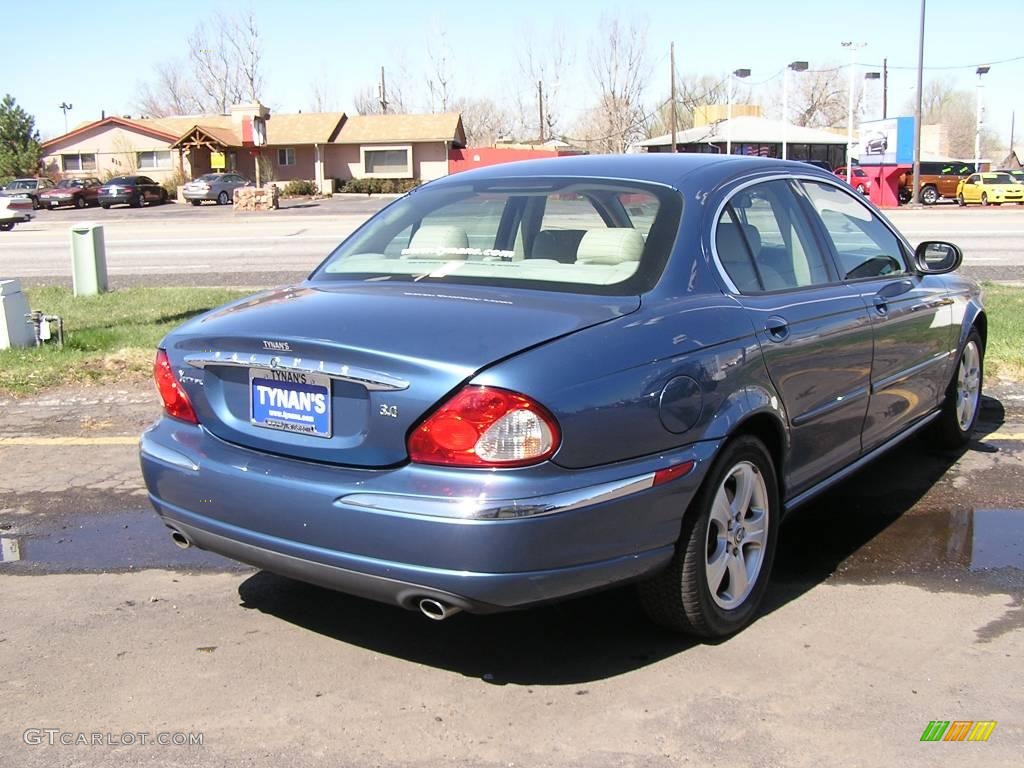 2002 X-Type 3.0 - Adriatic Blue Metallic / Ivory photo #4