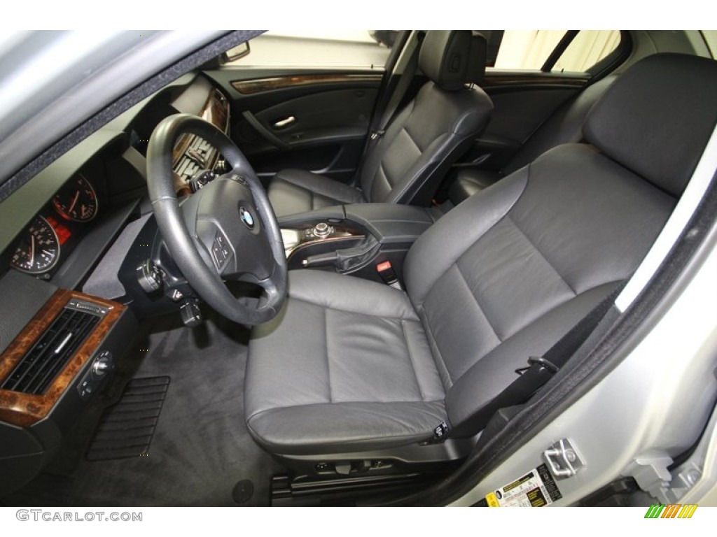 Black Interior 2010 BMW 5 Series 528i Sedan Photo #77688475