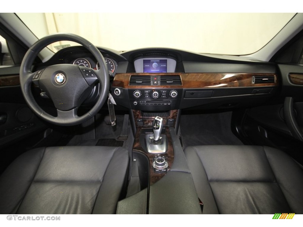 2010 BMW 5 Series 528i Sedan Black Dashboard Photo #77688495