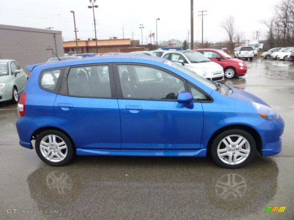 Vivid Blue Pearl 2007 Honda Fit Sport Exterior Photo #77688810