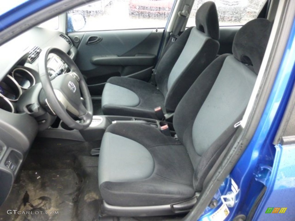 Black Interior 2007 Honda Fit Sport Photo #77688840
