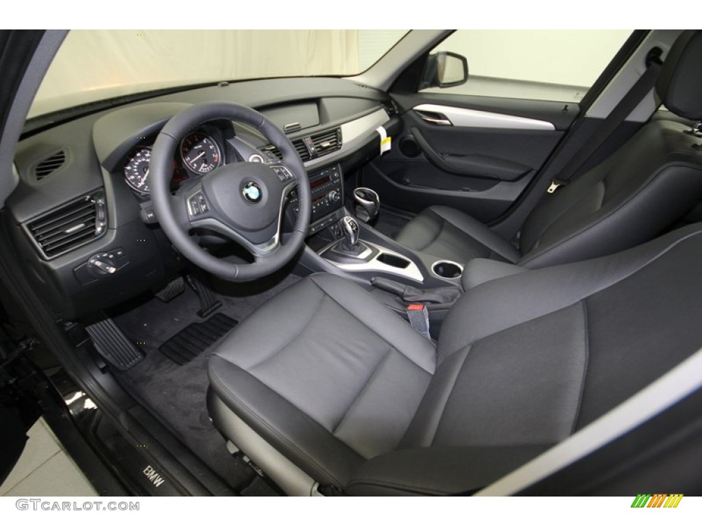 Black Interior 2013 BMW X1 sDrive 28i Photo #77689275