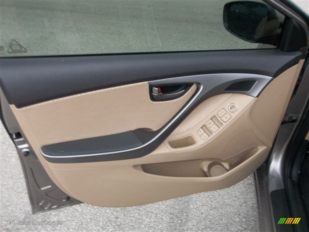 2013 Hyundai Elantra GLS Beige Door Panel Photo #77689729