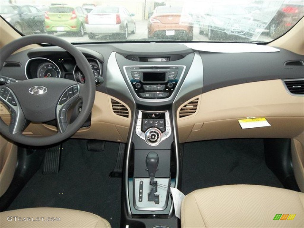 2013 Hyundai Elantra GLS Beige Dashboard Photo #77689836