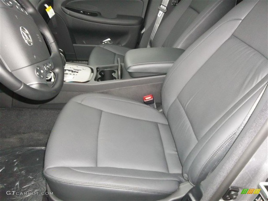 Jet Black Interior 2013 Hyundai Genesis 3.8 Sedan Photo #77690016