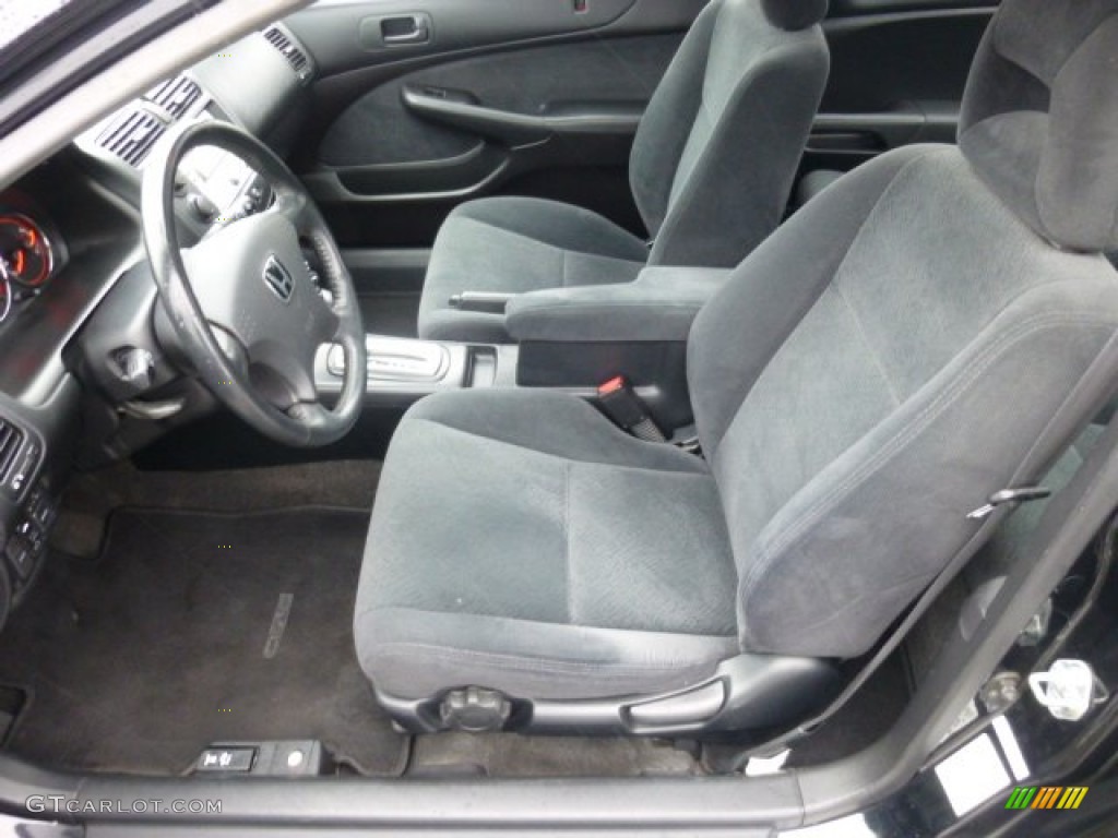 Black Interior 2005 Honda Civic EX Coupe Photo #77690142