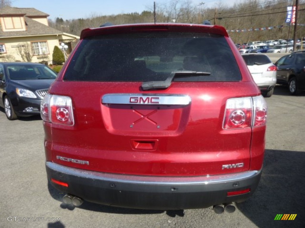 2012 Acadia SLT AWD - Crystal Red Tintcoat / Ebony photo #6