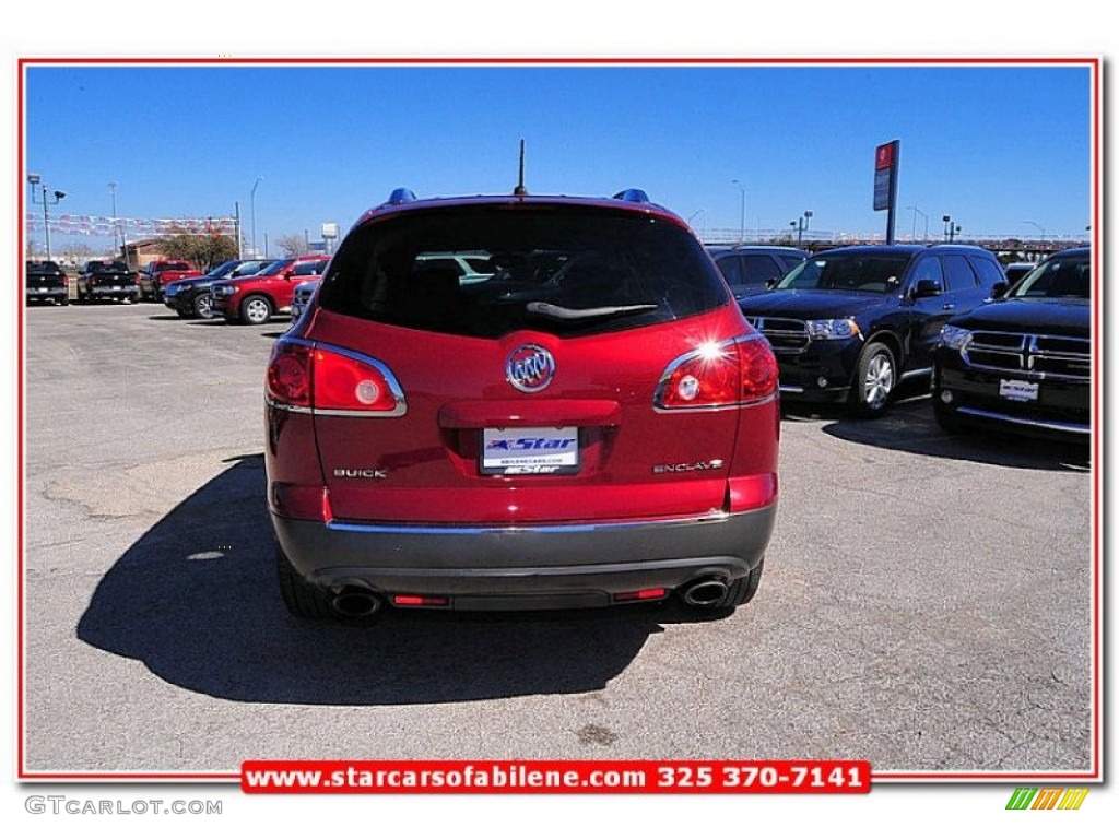 2010 Enclave CX - Red Jewel Tintcoat / Cashmere/Cocoa photo #5