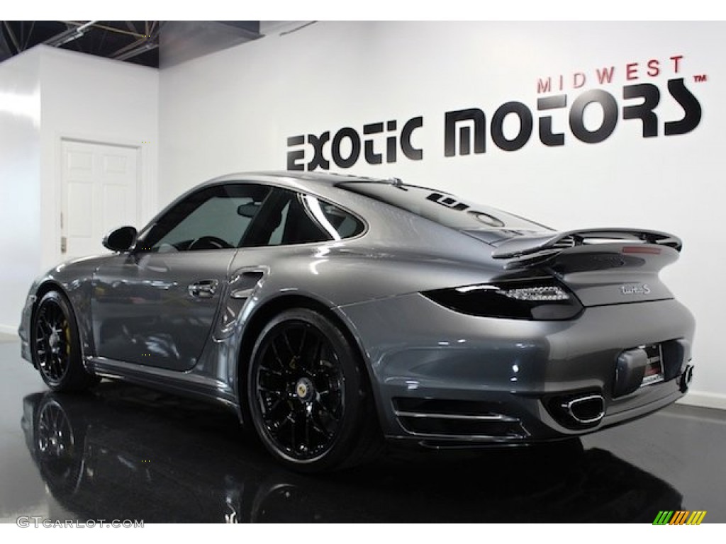 2012 911 Turbo S Coupe - Meteor Grey Metallic / Black photo #5