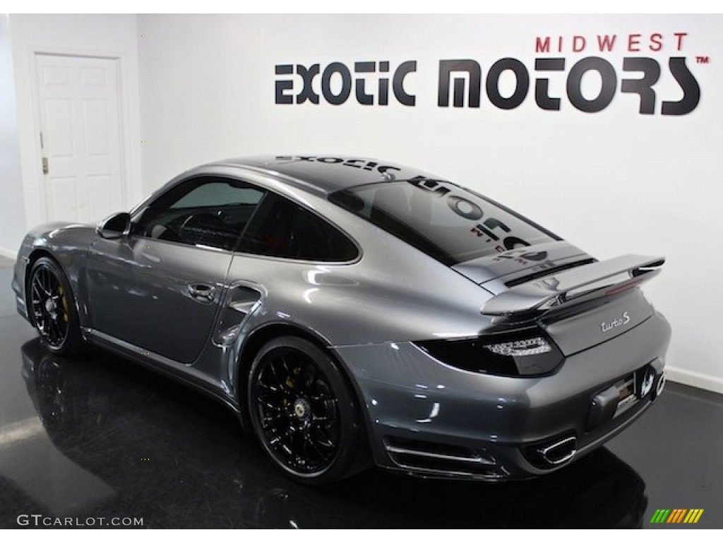 2012 911 Turbo S Coupe - Meteor Grey Metallic / Black photo #9