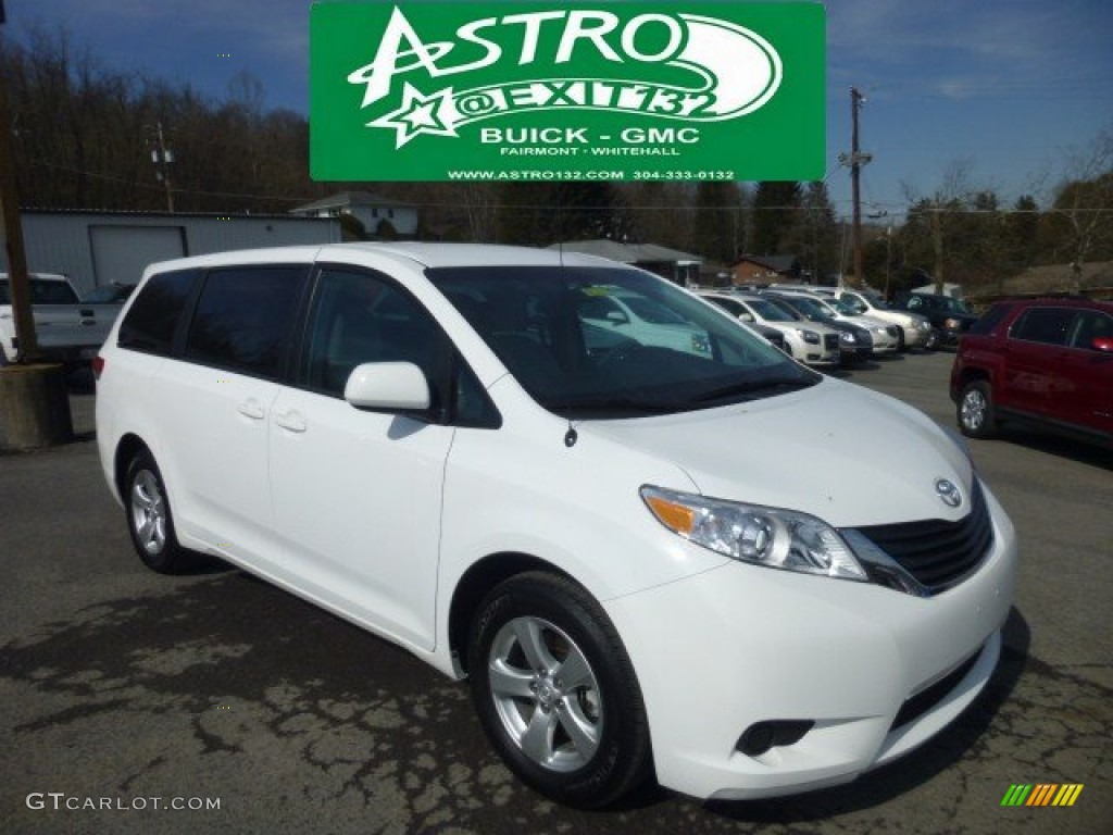 2012 Sienna  - Super White / Light Gray photo #1