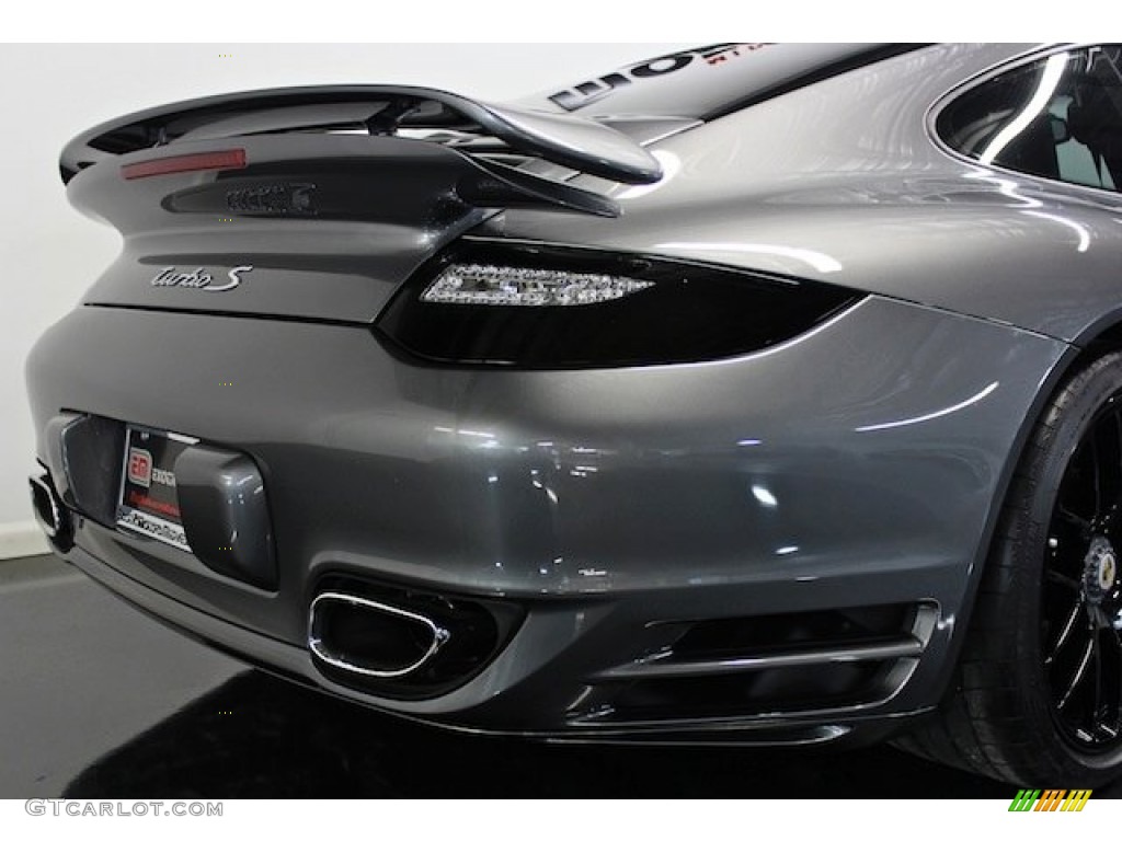 2012 911 Turbo S Coupe - Meteor Grey Metallic / Black photo #17