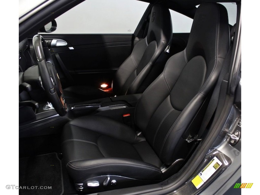 2012 911 Turbo S Coupe - Meteor Grey Metallic / Black photo #31