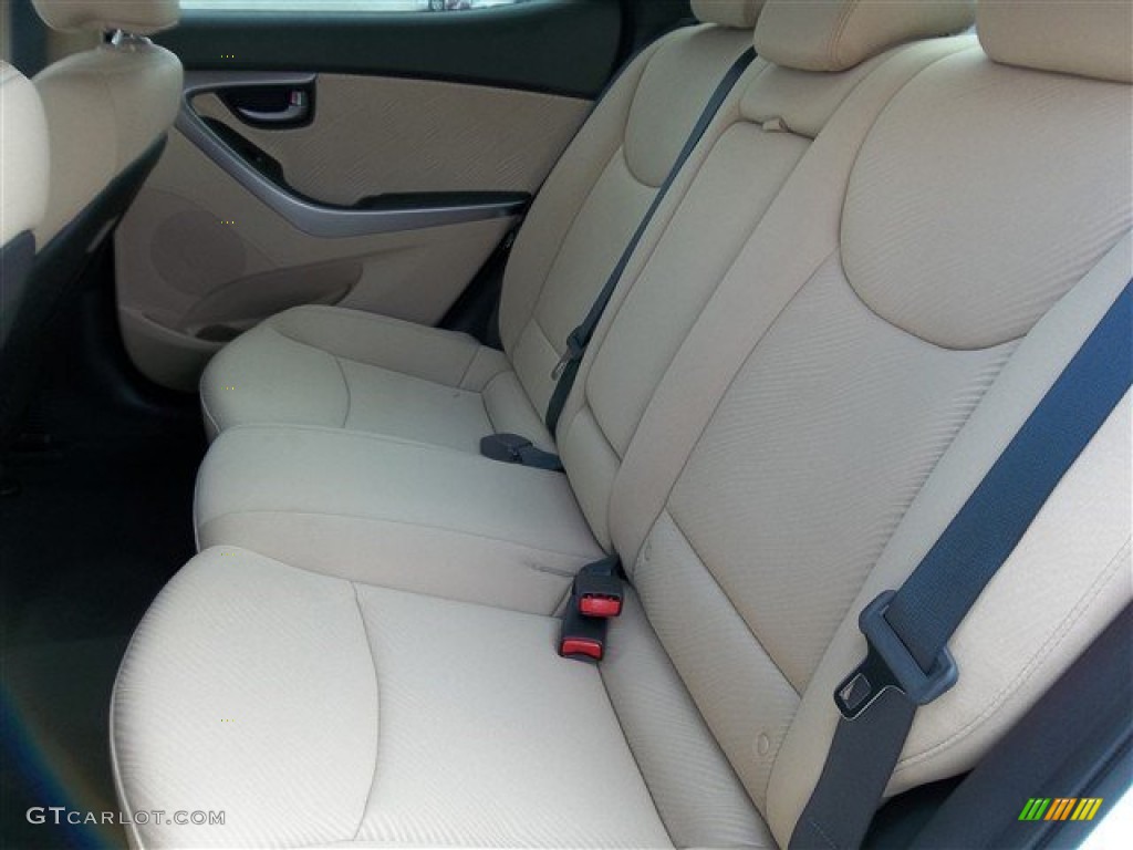 2013 Elantra GLS - Shimmering White / Beige photo #8