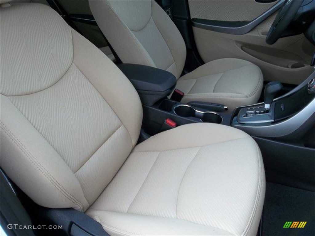 2013 Elantra GLS - Shimmering White / Beige photo #10