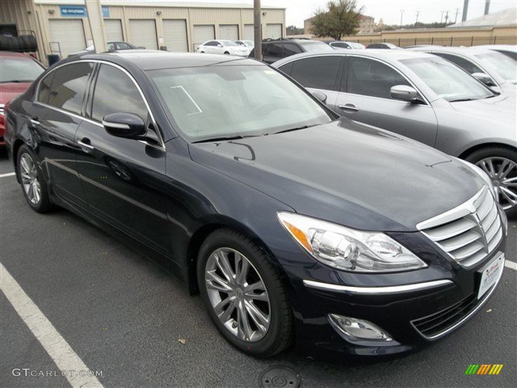 Twilight Blue Pearl 2013 Hyundai Genesis 3.8 Sedan Exterior Photo #77692385