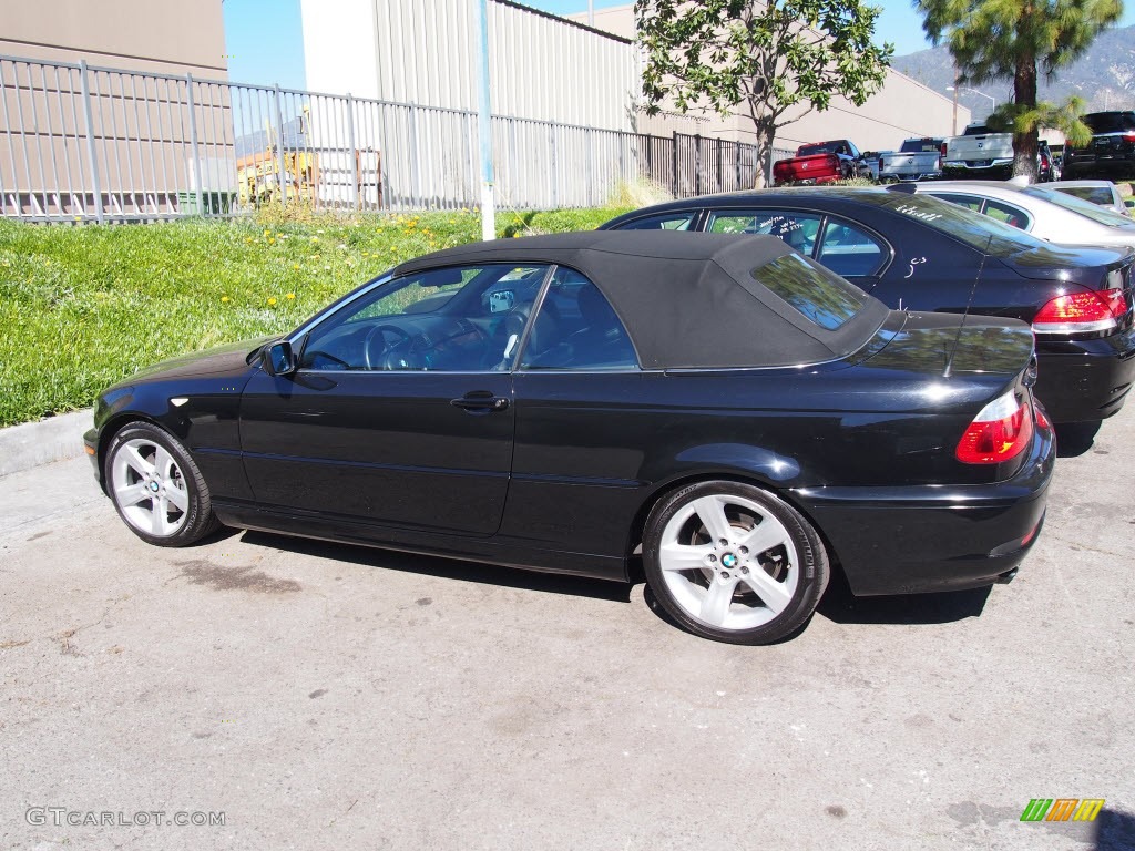 2006 3 Series 325i Convertible - Jet Black / Black photo #10