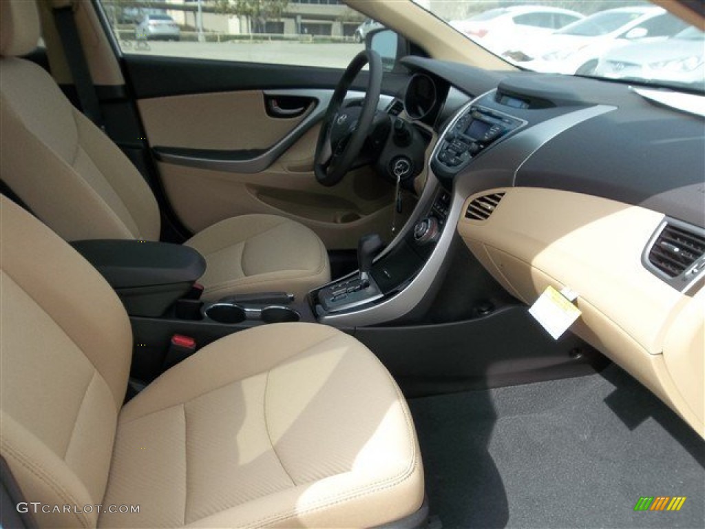 2013 Elantra GLS - Shimmering White / Beige photo #10