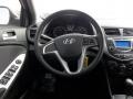Black 2013 Hyundai Accent GS 5 Door Steering Wheel