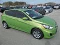 Electrolyte Green 2013 Hyundai Accent GS 5 Door Exterior