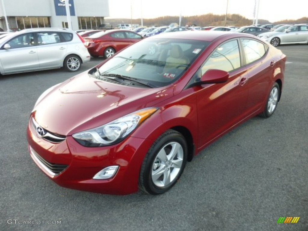 2013 Elantra GLS - Red Allure / Beige photo #3