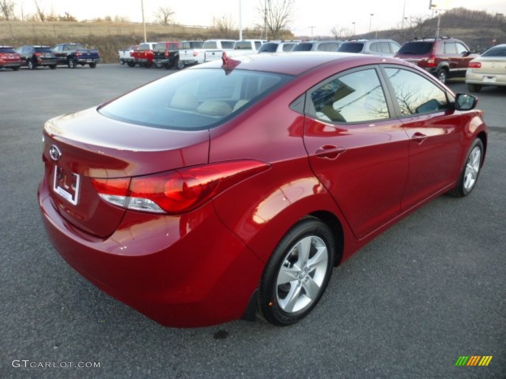 2013 Elantra GLS - Red Allure / Beige photo #7