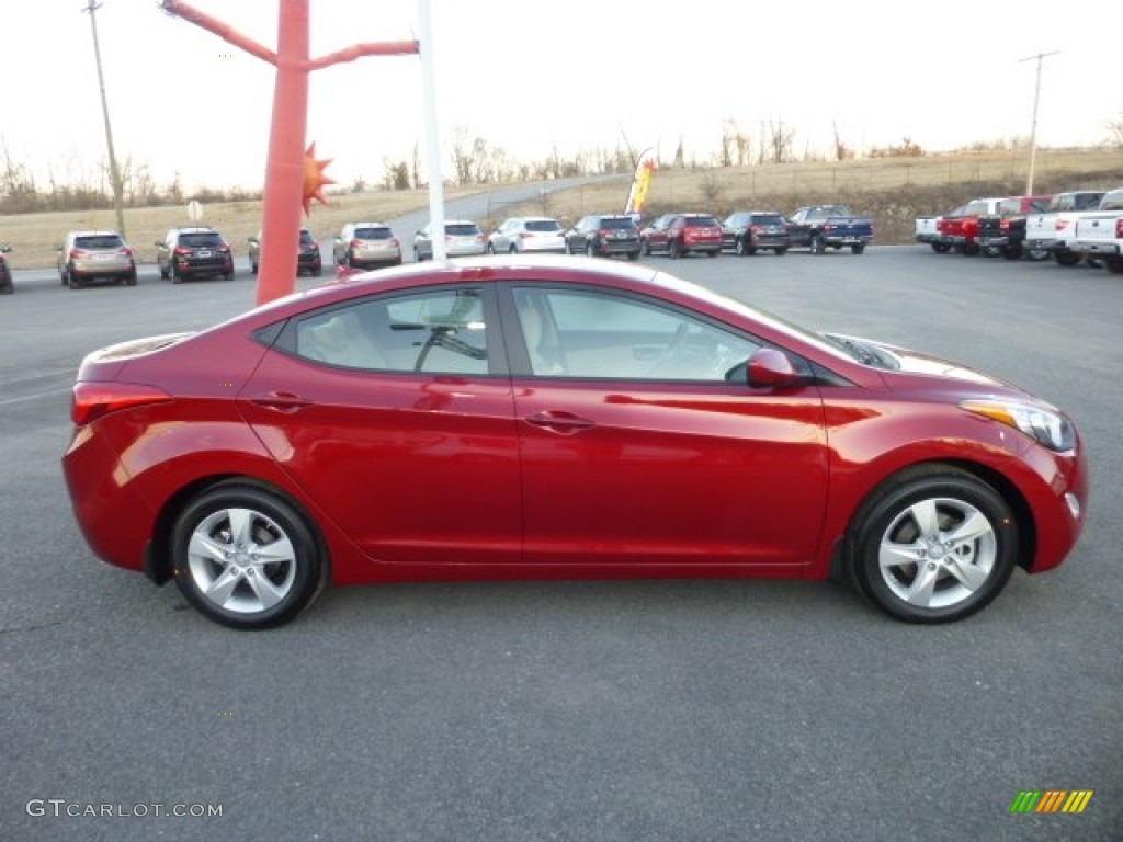 2013 Elantra GLS - Red Allure / Beige photo #8